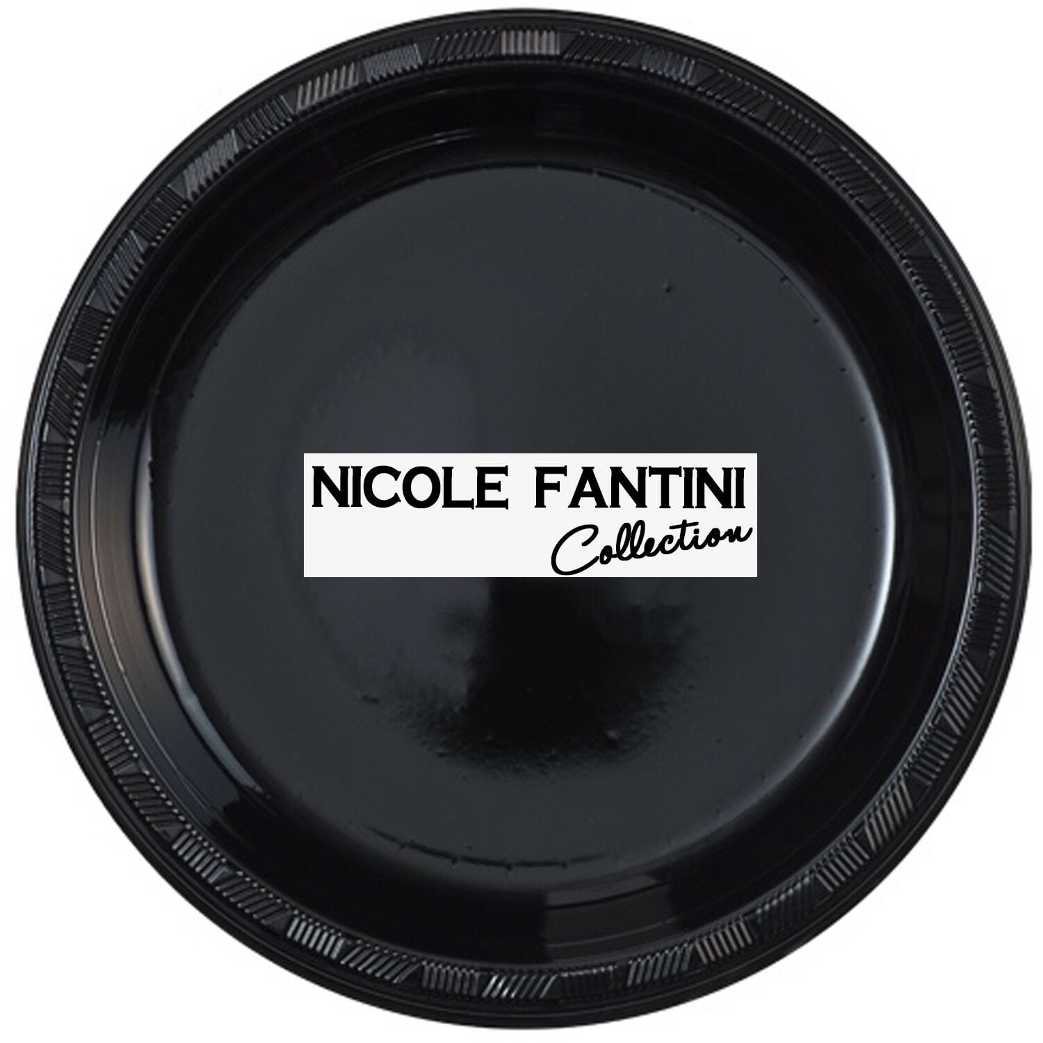 Disposable Reusable Plastic Dinner Plates Heavy Duty 10' Solid Color Set of 10 (Black)