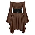 thumbnail image 5 of Girl Pirate Dress Bell Sleeves Dress with Corset Belt Handkerchief Hem Dresses for Tween, 5 of 8