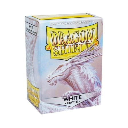 Dragon Shield Card Sleeves White Matte Standard Size Trading Card Protectors, 100ct