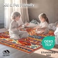 thumbnail image 4 of ODIKA 4'x6' Machine Washable Non-Slip Area Rug, Dynamic Eclectic Braided Aesthetic High Traffic Rug, Red, 20576, 4 of 7