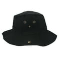 thumbnail image 3 of Classic Mens Cotton Twill Safari Bucket Sun Hat Black Small (7-1/8), 3 of 4