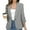 *Gray, variant on ClodeEU Womens Lapel Blazer,3/4 Sleeve Open Front Blazer,Work Office Suit Jackets with Button White,Womens Plus XL