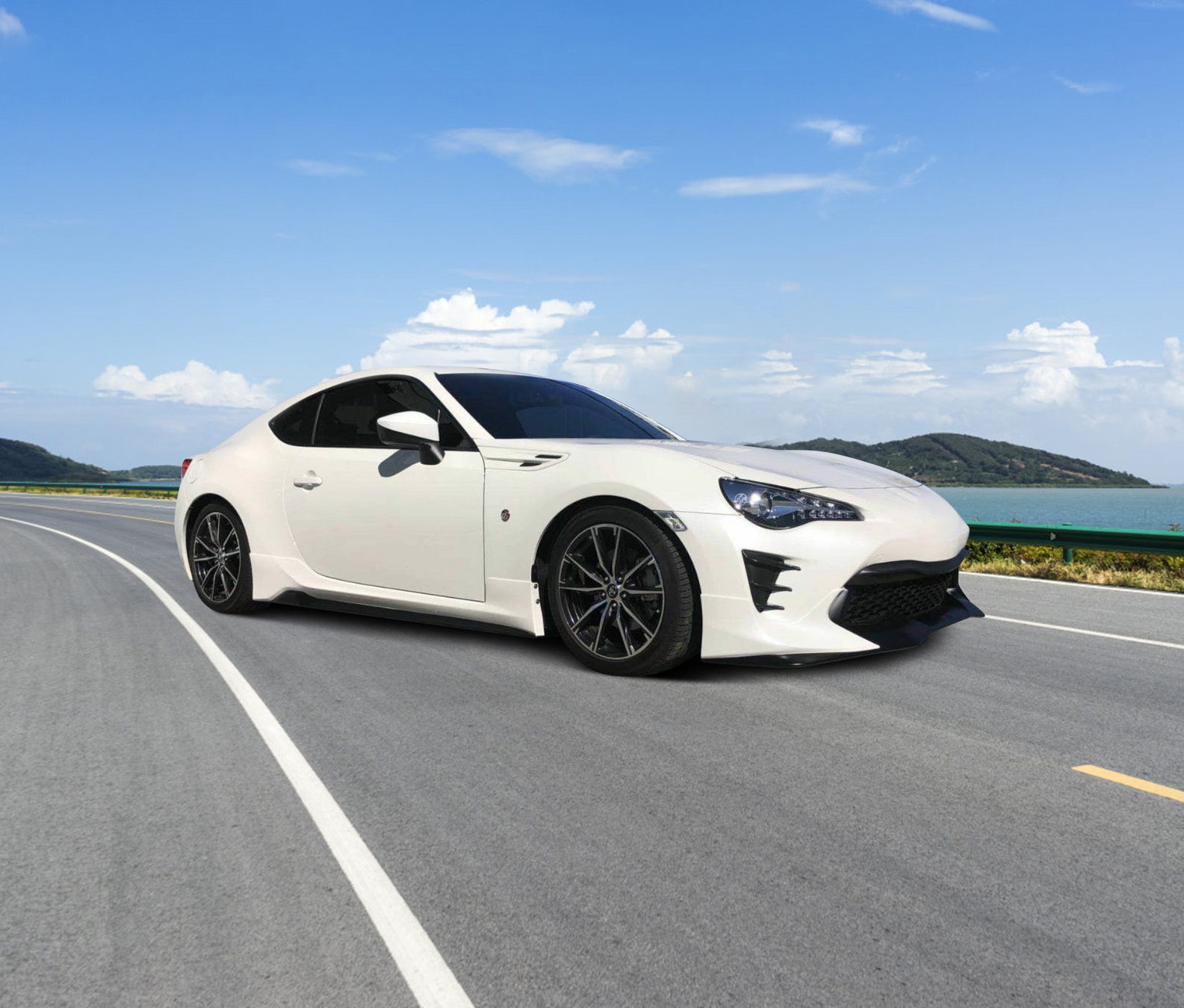 Fits 2017-2020 Toyota 86 TRD Style Front Bumper Lip Spoiler - PP Unpainted Black FREEMOTOR802