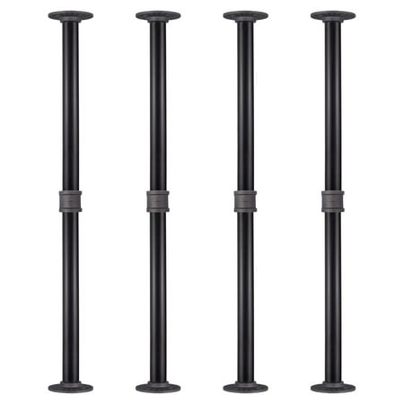 

MUZIK 4 Pack Industrial Pipe Table Leg Set Iron Base Legs for Coffee & End Tables Desks Nightstan