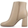 thumbnail image 3 of Journee Kit Stacked Heel Pointed Toe Inside Zipper Comfort Dress Booties, 3 of 9