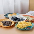 thumbnail image 6 of 4pcs Shell Shape Plate Stable Placement Stackable Design Plates for Fruits Snacks, 6 of 7