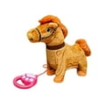 thumbnail image 3 of Brown Interactive Walking Singing Pony Toy Horse Light-Up Talking Pony with Leash Electric Plush Pony Horse Pet Toy for Birthday Christmas, 3 of 8