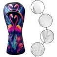thumbnail image 3 of Golf Club Headcovers High Quality Waterproof Leather Golf Head Cover Set Men Women Driver Head Cover Exclusive Gift for Golf Lovers Purple Flamingo, 3 of 5