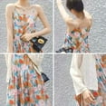 thumbnail image 3 of Vestido sin mangas informal acampanado con espalda cruzada y sin mangas para mujer, vestido lencero con falda hasta la cintura vintage, vestido de corte A, vestido de verano para mujer, 3 of 5