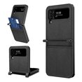 thumbnail image 2 of Elegant Choise Phone Case for Samsung Galaxy Z Flip 4 5G Leather Wallet Card Holder Cover, Black, 2 of 11