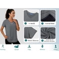 thumbnail image 5 of Rosvigor Plus Size Womens Workout Tops V Neck Short Sleeve Tee Shirts Comfy Athletic Shirts Loose Activewear Tops for Gym Running Yoga, 5 of 7