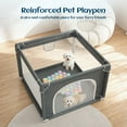 thumbnail image 5 of Dog Playpen, 36x36x27inch Puppy Playpen with Gate,for Indoor&Outdoor, Sturdy Safety Dog Pen with Thickened Fabric, 5 of 8