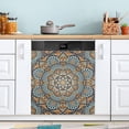 thumbnail image 4 of Mandala Yellow Dishwasher Magnet Covers for The Front Magnetic Dishwasher Cover Home Cabinet Decals 20" x 26" Refrigerator Door Home Decor, 4 of 5