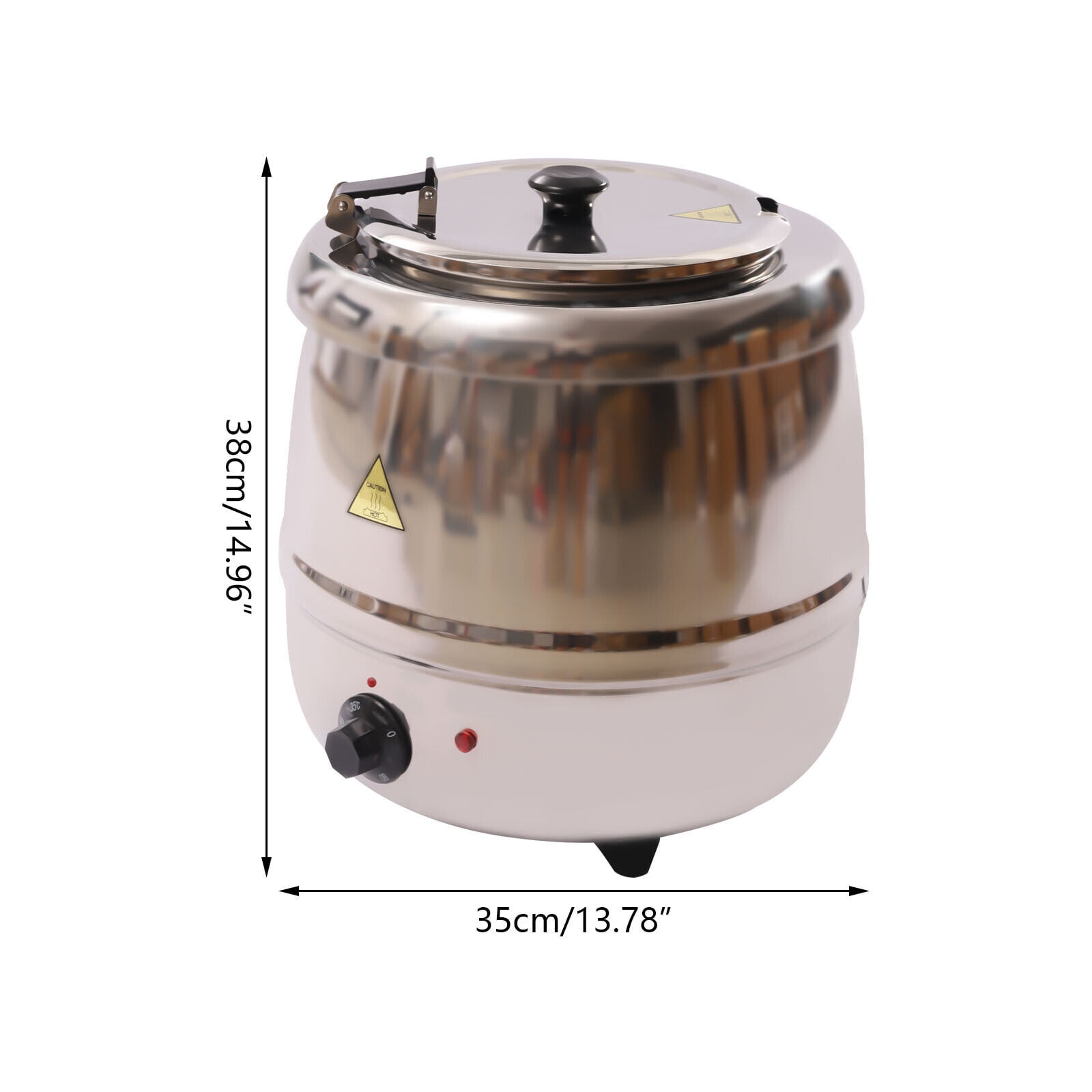 Sentinel 10.5-Quart Stainless Steel Electric Soup Kettle Warmer