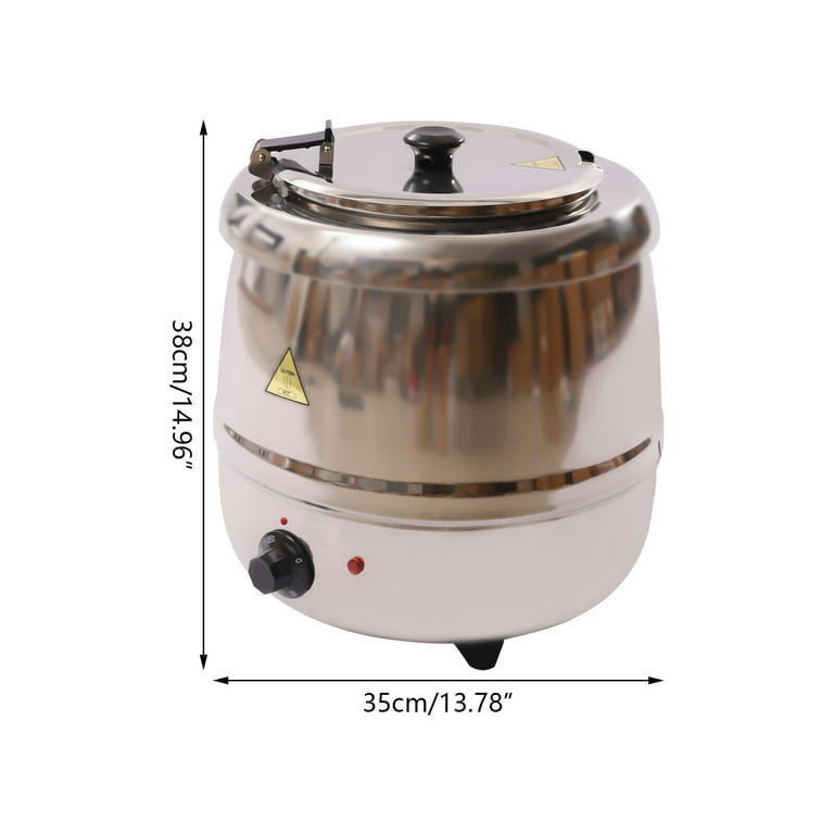 Miumaeov 2.64GAL Commercial Stainless Steel Electric Soup Warmer Soup  Kettle Stainless Steel