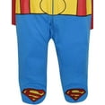 thumbnail image 5 of DC Comics Justice League Superman Newborn Baby Boys Zip Up Costume Coverall and Cape Newborn, 5 of 5