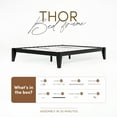 thumbnail image 2 of allforwood Thor Solid Wood Bed Frame - Standard King - Japanese Joinery Bed Frame - Wood Slat Support - No Box Spring Needed - Easy Assembly - Minimalist & Modern Style (Midnight Charcoal, King), 2 of 6