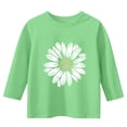thumbnail image 2 of Cethrio Girls T Shirts, Summer Graphic Crew Neck Casual 3/4 Sleeve Tops Green Size 6, 2 of 4