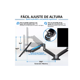 thumbnail image 5 of Base Doble Ergonómica Para Monitor 13 A 32 Negro, 5 of 5