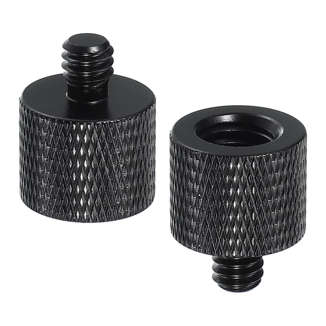 Adaptador de tornillo de trípode Uxcell 3/8" hembra a 1/4" macho, conectores de tuerca de trípode, tornillo de montaje de cámara, convertidor de doble cabeza de cámara 2 piezas