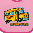 thumbnail image 4 of Inktastic How I Roll School Bus Boys or Girls Baby Bib, 4 of 4