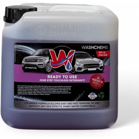 Foam Cannon Ready to Use - Touchless Car ash Shampoo (1 Gallon, 128 oz) – No Mixing Ratio Required - Commercial Grade Auto Cleaner – Great for Cars, Trucks, Motorcycles, Mopeds, ATVs - ash Chems (1)