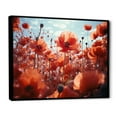 thumbnail image 2 of Designart "Dancing Poppies Red and Blue Floral Rhapsody I" Floral Floater Framed Wall Decor, 2 of 7