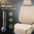 thumbnail image 4 of IVICY Faux Linen Front Car Seat Cover – Durable, Non-Slip Seat Protector for Cars – 1 Unit,  Beige, 4 of 8