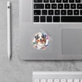 thumbnail image 2 of Funny Watercolor Adorable Australian Shepherd Peeking Through Torn Paper Effect Cutout Transfer Sticker Aussie Dog Lover Gifts Transparent Decal Art Decor - 00026, 2 of 5