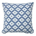thumbnail image 3 of LR Home Ox Bay Machine-Made Blue/White Diamond Cotton Blend Pillow Cover, 3 of 8