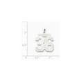 thumbnail image 2 of FB Jewels Sterling Silver Rhodium-plated Medium Satin Number 36 Charm, 2 of 2