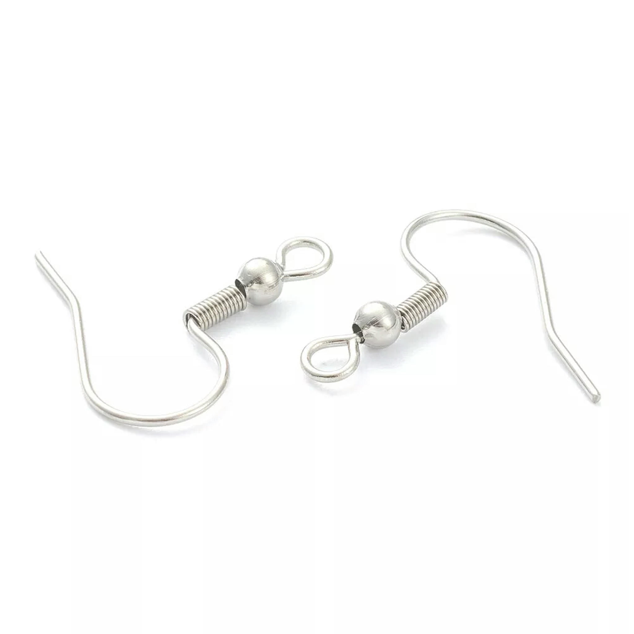 U8MO 1000pcs 316 Surgical Stainless Steel Earring Hooks Ear Wire Earring Making 19mm