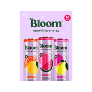Bloom Nutrition Sparkling Energy Drink, Variety, 12 fl oz Cans, 12 Pack