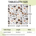 thumbnail image 2 of Dachshund Dog Boston Terrier Dog Square Fitted Tablecloth with Elastic Edge,Square Table Cover,Washable Elastic Table Cover for Home Kitchen Party Decor 34"x34", 2 of 6