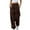 Brown, variant on Womens Sweatpants Womens Jogger Pants Elastic High Waisted Solid Color Drawstring Wide Leg Ankle Thick Workout Trousers with Pocket Relaxed Fit Fall Winter Outdoor Athletic Running