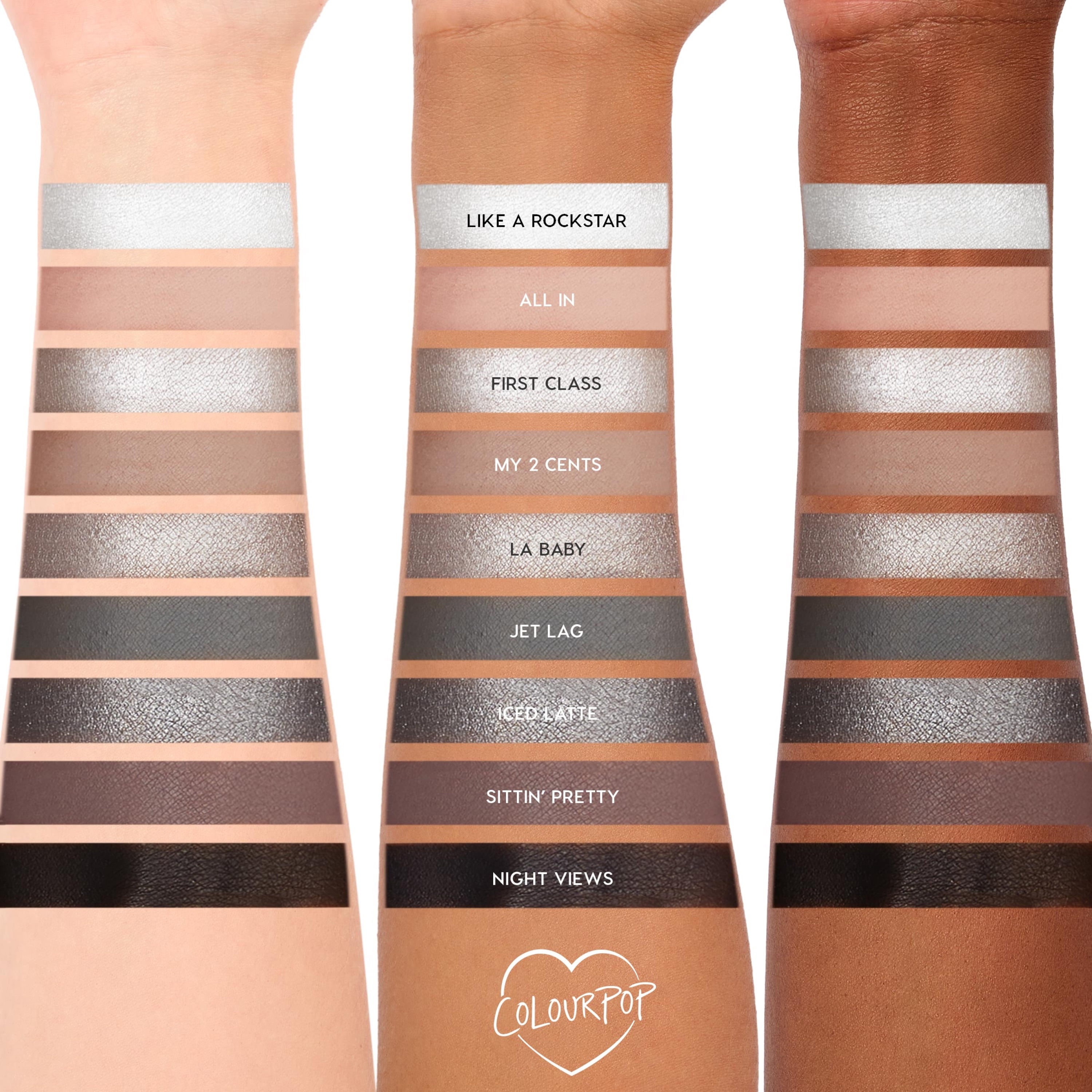 ColourPop 9 Pan Pressed Powder Palette, Gone Metal