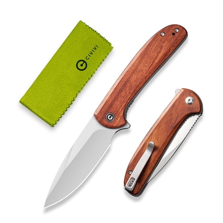 Civivi Knives Primitrox Liner Lock Guibourtia Wood Nitro-V Stainless Pocket Knife C23005A-3