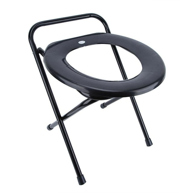 Iron Pipe Portable Adult Folding Toilet Commode Bedside Bathroom Toilet Chair