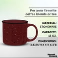 thumbnail image 4 of Ceramic Campfire Mug 13 oz. Set of 10, Bulk Pack - Speckled Camping Tea Cups - Maroon, 4 of 5