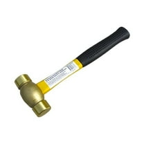 Hhip 1 Lb Fiberglass Handle Brass Hammer 7080-0036