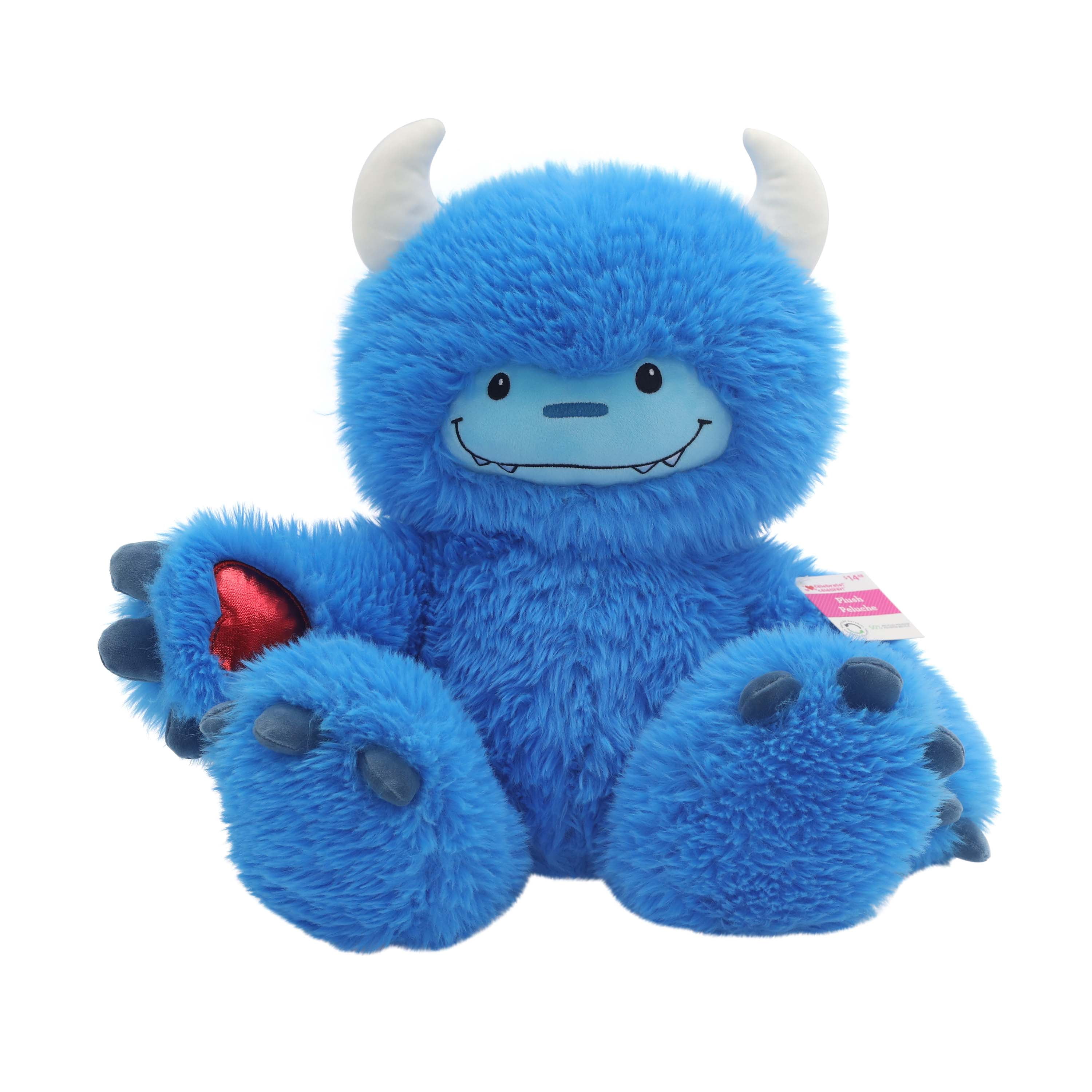 Grand et adorable Yéti en peluche bleue de 33 cm pour la Saint-Valentin par Way to Celebrate
