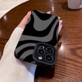 thumbnail image 4 of Ownest compatible with iPhone 12 Pro Max case with fashion simple cute zebra stripes pattern case for women girls soft silicone Protection Case for iPhone 12 Pro Max-Black, 4 of 8