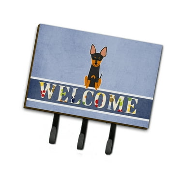 Carolines Treasures BB5690TH68 English Toy Terrier Welcome Leash or Key Holder Triple multicolor