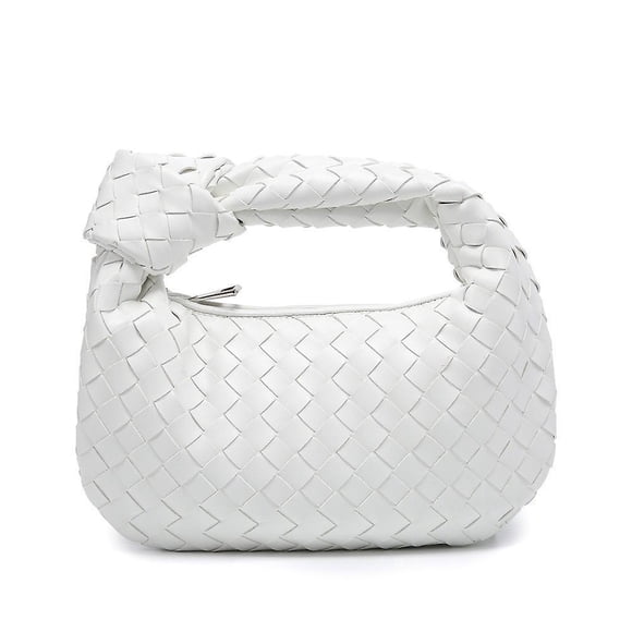 Woven Leather Hobe Dumpling Bag Dinner Handbag For Women Purse Hobo Bag Knotted Woven Summer Clutch Bag