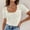 White, variant on Women T Shirts Short Sleeve Square Neck Basic Tees Spring Clothes Cute Tops for Women