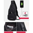 thumbnail image 2 of Sac de Poitrine en Tissu avec Port USB, Tissu Léger et Durable, 6 Poches, Sangle Réglable, pour Randonnée/camping/extérieur, Sans Batterie Externe Incluse, 2 of 6