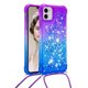thumbnail image 2 of Funda para iPhone 12 Mini Brillantina Líquida Divertida Reluciente y con Cristales en Movimiento Cuerpo Cruzado con Cordón Ajustable, 2 of 5