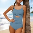 thumbnail image 2 of TaTaai High Stretch Women Split Printed Swimsuit V Neck Two Piece Bathing Suits Soft Quick Dry Beachwear Adjustable Straps Push Up Tops Summer Pool Party Gift, 2 of 9