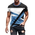 thumbnail image 2 of Fnnxeal Mens Purple Retro Ringer Tee Streetwear Graphic T-Shirt Geometric Color Block Muscle Fit Short Sleeve Plus Size up to 7XL,Size M, 2 of 5