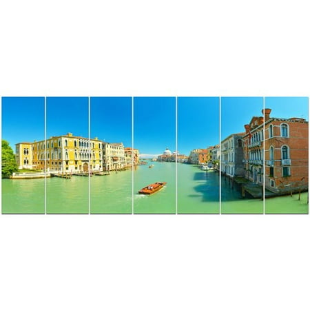 Design Art 'Green Grand Canal Venice' Photographic Print Multi-Piece Image on